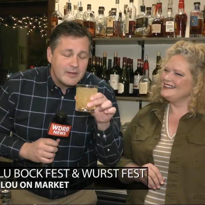 Keith Kaiser tries a cocktail at Lou Lou on Market for NuLu Bock Fest & Wurst Fest